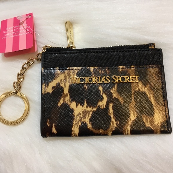 Victoria's Secret Handbags - VS Leopard -Print Coin Purse with Key Fob